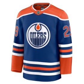Dresovi Edmonton Oilers 2024-25 Fanatics Premium Leon Draisaitl Domaći Plava - Muške